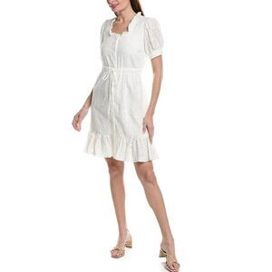 NWT 🏷 Nanette Nanette Lepore womens Olivia Eyelet Dress, 8, White retails $148